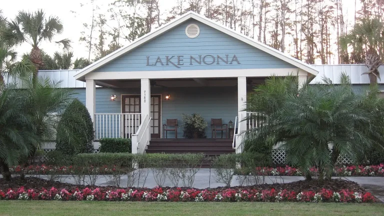 Modern bartender serving innovative cocktails at Lake Nona event